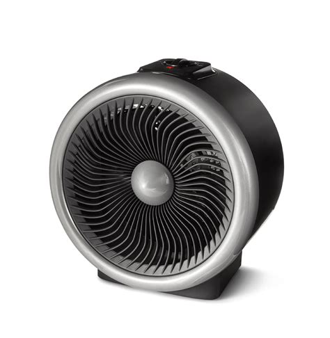 black fan heater